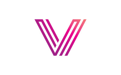 V Logo Design and template. Creative V icon initials based Letters in vector. 3