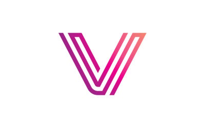 V Logo Design and template. Creative V icon initials based Letters in vector. 5