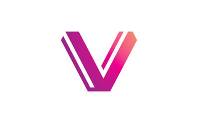 V Logo Design and template. Creative V icon initials based Letters in vector. 6