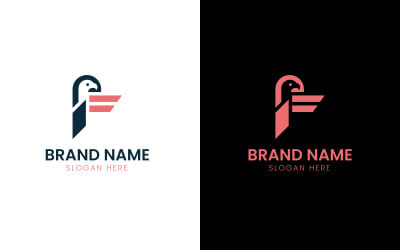 Letter F eagle logo-11-515
