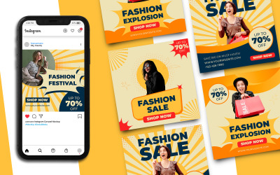 Modello di post Instagram per saldi di moda 009