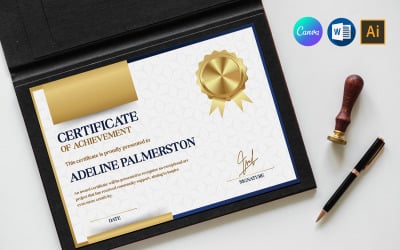 Шаблон сертифіката сучасних досягнень. Ai, Word і Canva