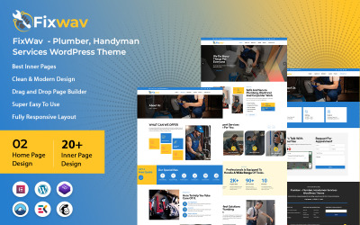 FixWav - instalatér, údržbář služby téma WordPress