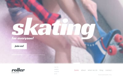 Plantilla de sitio web de patinaje