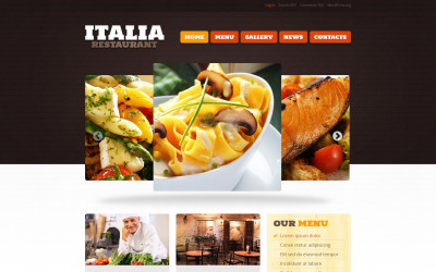 Reszponzív Restaurant of Italian Food WordPress sablon 46785