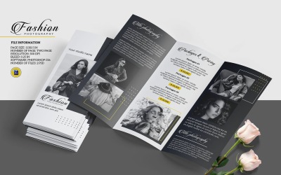 Brochure pieghevole per fotografia. Psd