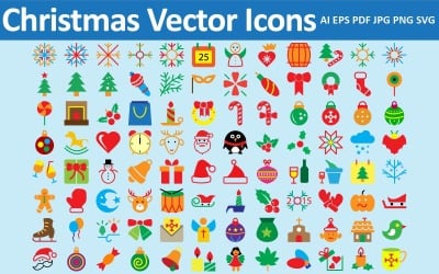 Collezione di icone di Buon Natale