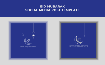 Eid Mubarak Social Media Post Design Template 2