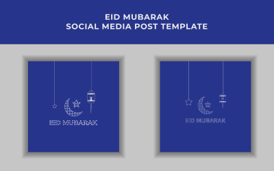 Eid Mubarak Social Media Post Design Template 4