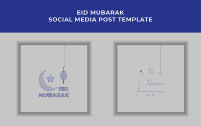 Eid Mubarak Social Media Post Design Template 5