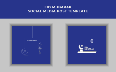 Eid Mubarak Social Media Post Design Template 6