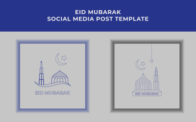 Eid Mubarak Social Media Post Design Template
