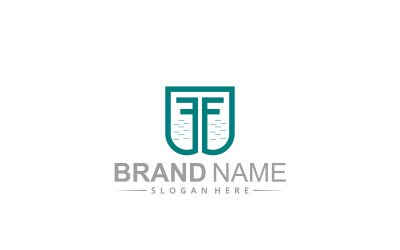FF bok vektor logotypdesign