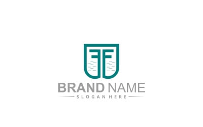 Ff book vector logo design