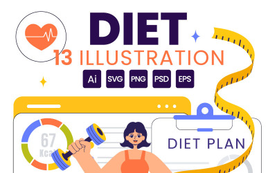 13 Plan för hälsosam kost Illustration