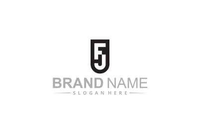 Letter Fj or jf vector logo design