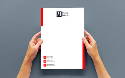 Modern and Minimalist Letterhead Template for Business Use