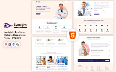 Szemészeti Klinika Weboldal Sablon | Professzionális Optometrista HTML Témá