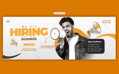 Vi anställer lediga tjänster Social Media Post Banner Cover Mall