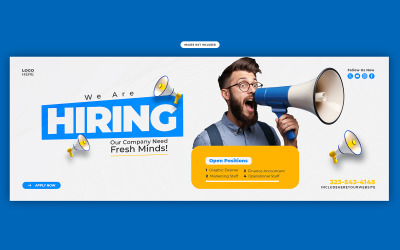 We Are Hiring Job Vacancy Social Media Post Banner Template Design