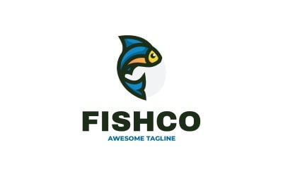 Logo mascotte semplice Fishco 205
