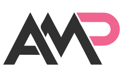 The logo of the letters AMP art