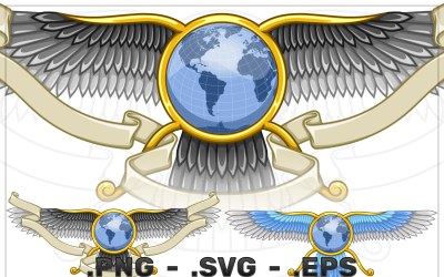 Zoroastrian Winged Disk With Planet