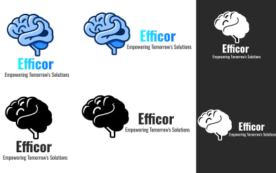 Brain icon logo for research company and brand
