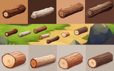 Game Wood Logs 8 pack design