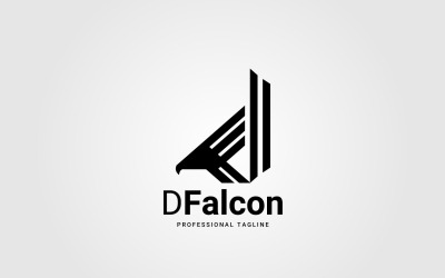 Monogram D Falcon Logo şablonu