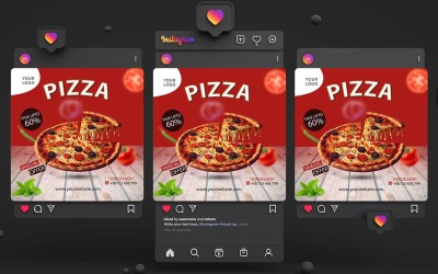 Plantilla de publicación de comida en redes sociales.