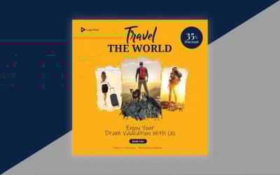 Travel social media banner post design