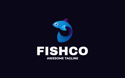Fishco Gradient Colorful Logo template