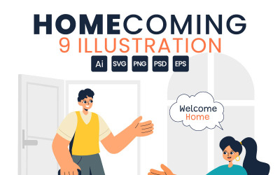9 Illustration de bienvenue à la maison