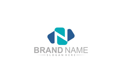 Letter N capsule logo ontwerp