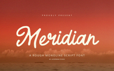Meridian - Police de caractères Rough Script