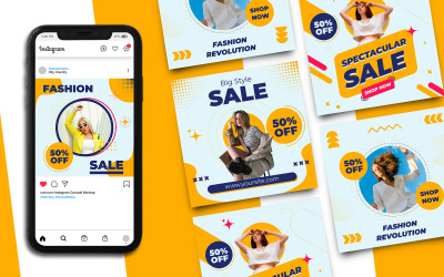 Moda Satışı Instagram Gönderi Şablonu 456