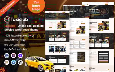 Taxiclub-在线出租车预订服务 WordPress 主题