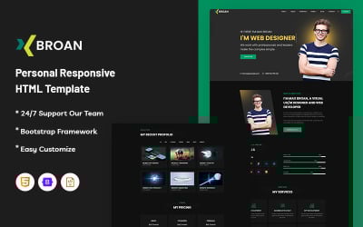 Broan – Persönliche responsive Website-Vorlage
