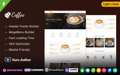 Caffè - Tema WordPress WooCommerce per negozi di tè e caffè
