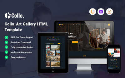 Collo ist eine Website-Vorlage für eine Kunstgalerie
