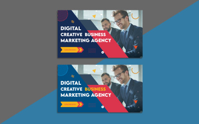 Modern creative professional corporate business Youtube thumbnail design template