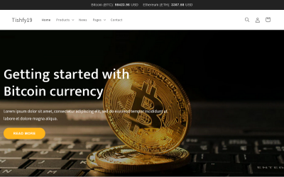 Tishfy19-加密货币 Shopify 2.0 主题