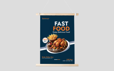 Création d&amp;#39;un modèle pour une affiche sur le poulet frit