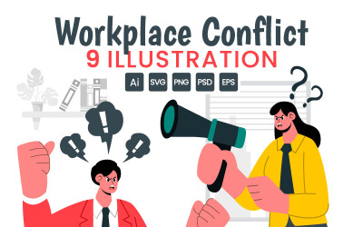9 Workplace Conflict Illustration