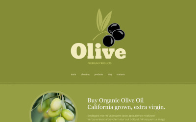 Minimalistická šablona Joomla Olive Store