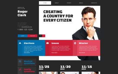 "Political Candidate Joomla Template" Responsive Joomla Template №46896