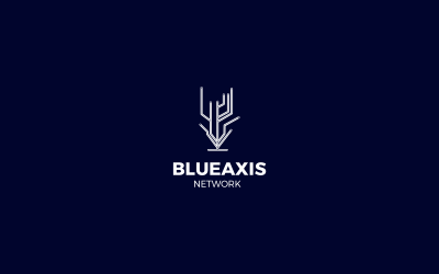 Blue Axis Gradient Line Logo