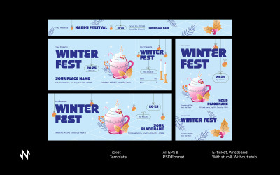 Winter Festival Ticket Template
