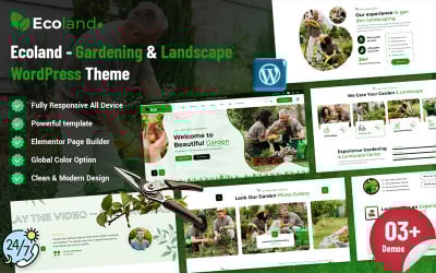 Ecoland – Thème WordPress pour le jardinage